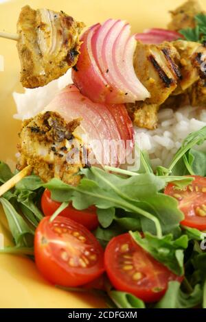 Brochettes de poulet Tandoori 4 Banque D'Images