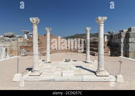 Basilique Saint-Jean dans la ville de Selcuk, ville d'Izmir, Turquie Banque D'Images