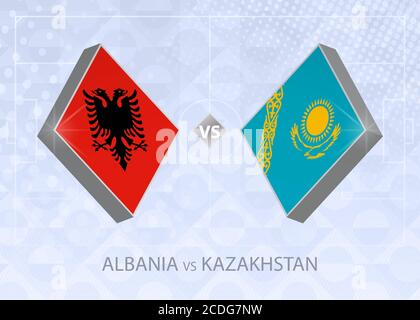 Albanie contre Kazakhstan Illustration de Vecteur