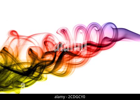Bouffée magique de fumée colorée abstraite Banque D'Images