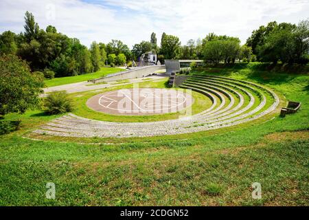 Landesgartenschau (Landscape formation One) Zaha Hadid, le jardin de Weil am Rhein, Bade-Wurtemberg, Allemagne. Banque D'Images