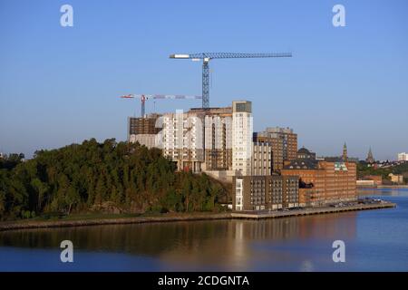 Nouveaux bâtiments résidentiels dans la municipalité de Nacka à Stockholm, en Suède Banque D'Images