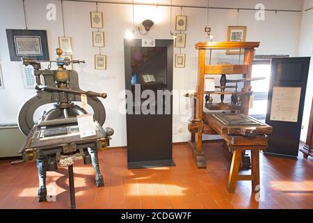 Italie, Lombardie, Soncino, Casa degli Stampatori, Musée de l'imprimerie Banque D'Images