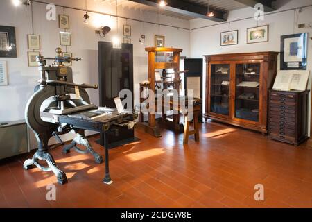 Italie, Lombardie, Soncino, Casa degli Stampatori, Musée de l'imprimerie Banque D'Images