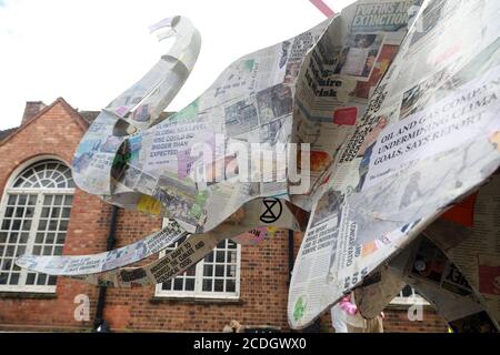 Bristol, Somerset, Royaume-Uni. 28 août 2020. Extinction rébellion Bristol se prépare pour une campagne de quatre jours en prévision de la Grande-Bretagne de deux semaines de rébellion; Credit: Natasha Quarmby/Alamy Live News Banque D'Images