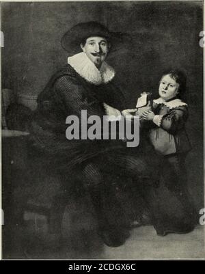 . Rembrandt; des meisters gemälde in 643 abbildungen . S 03 5 £ 79. Londres, W.illnce-Muscum Auf Leinwand, il 1,53, B. 1,21 Bildnis des Jan Pellicorne mit seinem Sohne Caspar Portrait de Jan Pellicorne UM 1632 Portrait de Jean Pellicorne avec son fils Caspar ß 7g avec son fils Gaspard 80 Banque D'Images