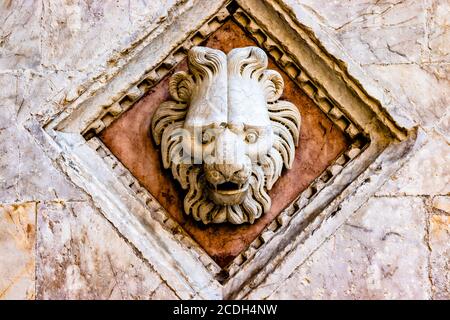 Un détail de la cathédrale de Sienne près de Florence Banque D'Images