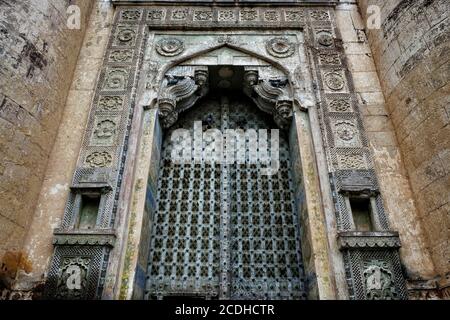 L'entrée du fort Mehrangarh à Jodhpur, dans l'état du Rajasthan, est l'un des forts les plus majestueux de l'Inde. Banque D'Images