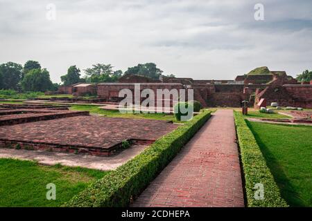 L'image des ruines de nalanda est prise à nalanda bihar inde. C'était un monastère bouddhiste massif dans l'ancien royaume de Magadha. C'était un centre de Banque D'Images