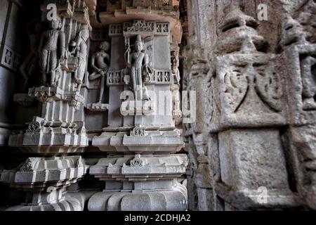 Le jardin de Mandore est la collection de mémoriaux et de temples de la dynastie Marwar à Jodhpur, Rajasthan. Inde. Banque D'Images