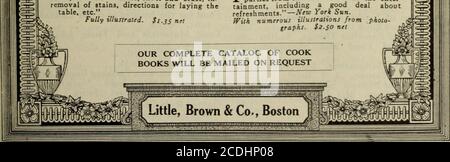 . Cuisine américaine . ll beof grand rapport qualité/prix pour tous les habitants de la ville.— NewYork Sun. Illustré. Gâteaux nets, pâtisseries et desserts à 1.25 $ par Janet McKenzie Hill CE livre couvre toutes les variétés de cette branche de cuisine. Eachrecette a été essayé et testé et a été vérifié, et tout cuisinier — qu'il soit professionnel ou amateur — n'a besoin que de suivre les directives exactlypour être assuré de succès des résultats.illustré. $1.60 salades nettes, sandwichs et plat de chafing Dainties ^par Janet McKenzie Hill 3OREjthanta cent différentes [varies-cravates de salades parmi les recettes —aiades faites de fruits, de poisson, de viande Banque D'Images