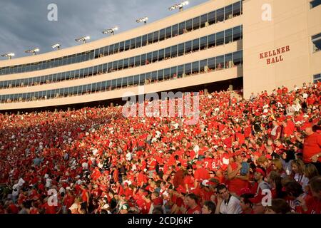 Madison, WI 29 septembre 2007 : football universitaire au stade Camp Randall pendant le match du Wisconsin contre le match de l'État du Michigan lors de la Conférence Big Ten. ©Bob Daemmrich/ Banque D'Images