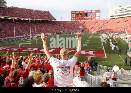 Madison, WI 29 septembre 2007 : football universitaire au stade Camp Randall pendant le match du Wisconsin contre le match de l'État du Michigan lors de la Conférence Big Ten. ©Bob Daemmrich/ Banque D'Images