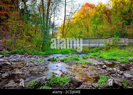 Pont sur Osceola Creek Banque D'Images