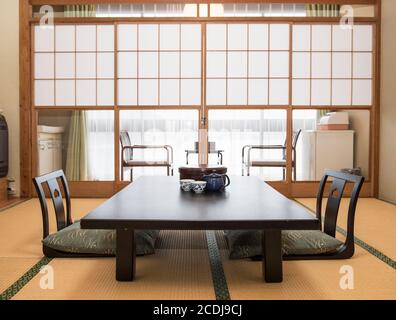 Appartement traditionnel japonais à Kyoto Banque D'Images