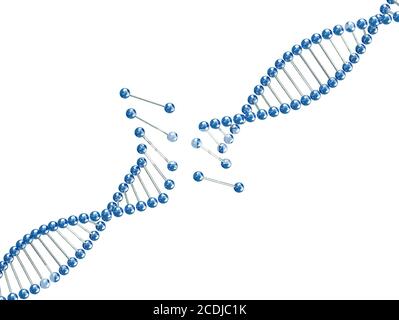 illustration 3d d'une image fine de l'adn rompu Banque D'Images