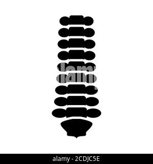 Icônes de glyphe d'anatomie d'os arrière Banque D'Images