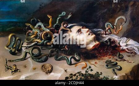 Medusa. Le chef de Medusa, peinture de Peter Paul Rubens (1577-1640), 1617/18 Banque D'Images