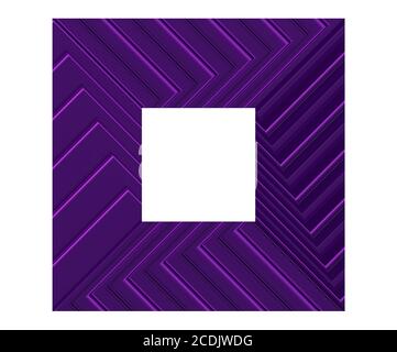 large cadre métallique violet, rendu 3d Banque D'Images