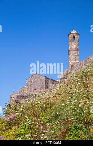 Italie, Sardaigne, province de Sassari, Castelsardo, Cathédrale de Saint Antonio Abate Banque D'Images