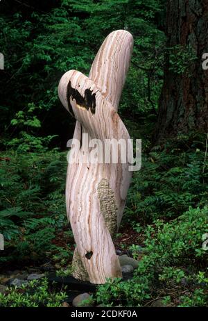 Admirez la sculpture, Big Rock Garden Park, Bellingham, Washington Banque D'Images