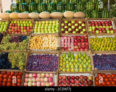 Assortiment de fruits et légumes. Banque D'Images