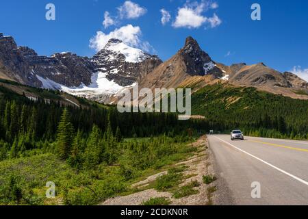 Parker Ridge, Icefields Parkway, parc national Banff, Alberta, Canada. Banque D'Images