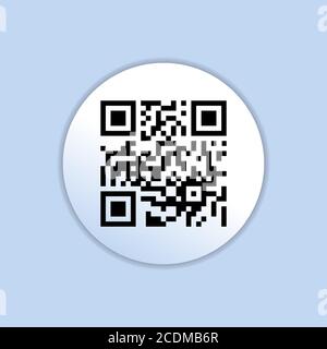 Icône QR code dans un style plat tendance isolé sur fond blanc. Symbole pour la conception de votre site Web, votre logo, votre application, votre interface utilisateur. Illustration vectorielle, EPS. Illustration de Vecteur