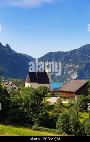 Église paroissiale de Saint-André, Steinbach am Attersee, Salzkammergut, haute-Autriche, Autriche Banque D'Images