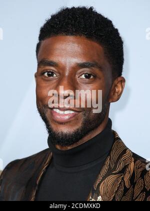 Los Angeles, États-Unis. 28 août 2020. (DOSSIER) Chadwick Boseman mort à 43 ans après la bataille de Colon cancer. LOS ANGELES, CALIFORNIE, États-Unis - JANVIER 27 : l'acteur Chadwick Boseman pose dans la salle de presse lors du 25e Prix annuel de la Guilde des acteurs de l'écran, qui s'est tenu au Shrine Auditorium le 27 janvier 2019 à Los Angeles, Californie, États-Unis. (Photo de Xavier Collin/image Press Agency) Credit: Image Press Agency/Alay Live News Banque D'Images