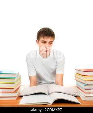 Étudiant triste et fatigué Banque D'Images