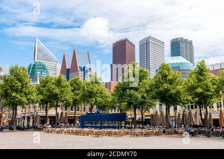 Het plein - la grande place de la Haye avec nombre Banque D'Images