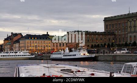 Gamla Stan et le Palais Royal, Stockholm, Suède Banque D'Images