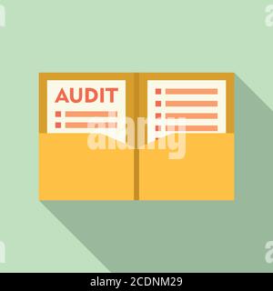 Icône documents d'audit. Illustration plate de l'icône vectorielle des documents d'audit pour la conception Web Illustration de Vecteur