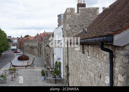 Vues du mur de ville de Southampton, Hampshire au Royaume-Uni, prises le 10 juillet 2020 Banque D'Images