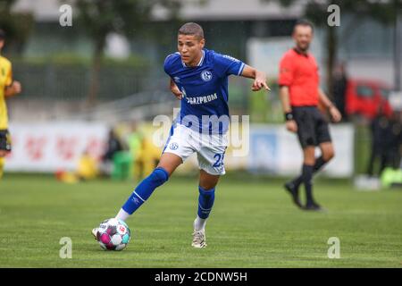 Kematen, Autriche. 28 août 2020. Football: Matchs de test, FC Schalke 04 - Aris Saloniki. Amine Harit de Schalke en action. Crédit : Tim Rehbein/dpa/Alay Live News Banque D'Images