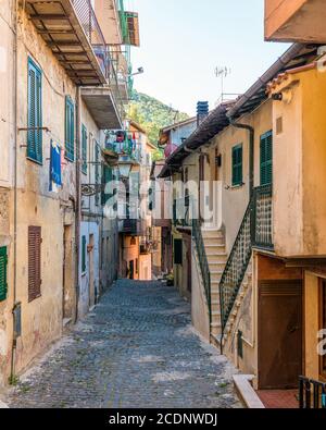 Vue panoramique à Rocca di Papa, petite ville de la province de Rome. Latium, Italie. Banque D'Images