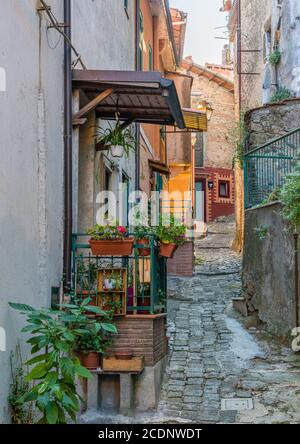 Vue panoramique à Rocca di Papa, petite ville de la province de Rome. Latium, Italie. Banque D'Images