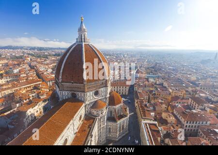 Vue de la cathédrale Santa Maria del Fiore à Florence Banque D'Images