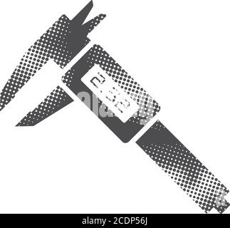 Icône de marqueur de numérotation en demi-ton. Illustration vectorielle monochrome noir et blanc. Illustration de Vecteur