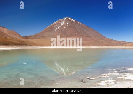 Amérique du sud - Bolivie. Le paysage surréaliste, près de la frontière chilienne. Lagoon Verde Banque D'Images