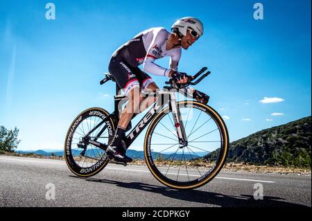 2016 Tour de France Stage 13 de Bourg-Saint-Andéol à la caverne du Pont-d'Arc. Essai de temps individuel. Frank Schleck Banque D'Images