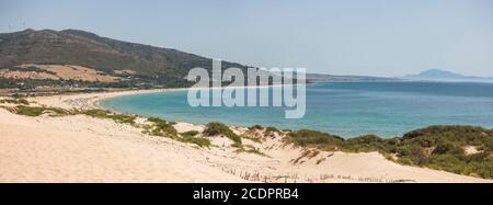 Dune de sable, dunes de Punta Paloma, Valdevaqueros, Cadix, Andalousie, espagne. Banque D'Images