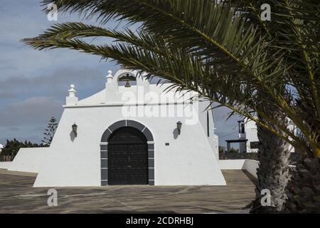 Petite église de Masdache sur Lanzarote, îles Canaries, Espagne, Europe Banque D'Images