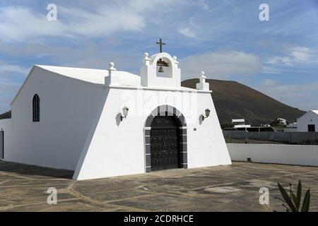 Petite église de Masdache sur Lanzarote, îles Canaries, Espagne, Europe Banque D'Images