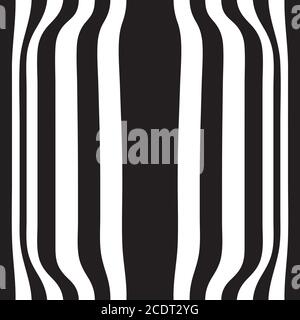 Résumé fond transparent à rayures. noir et blanc zebra print illustration. Banque D'Images