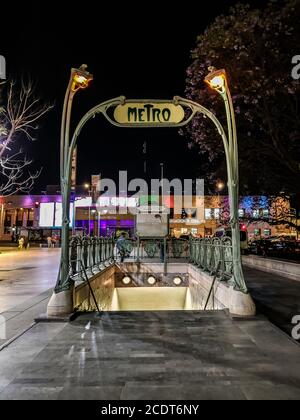 Entrée du métro Bellas Artes à Mexico CIT Banque D'Images