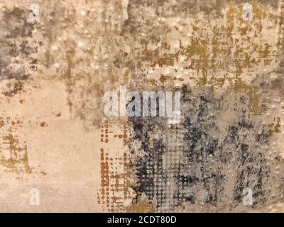 Peinture or sur béton et ciment sale pour la texture arrière-plan Banque D'Images