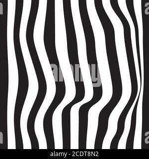 Résumé fond transparent à rayures. noir et blanc zebra print illustration. Banque D'Images