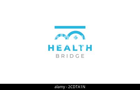 bridge santé soins médicaux vie logo conception Illustration de Vecteur